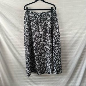 Floral Print Midi Skirt